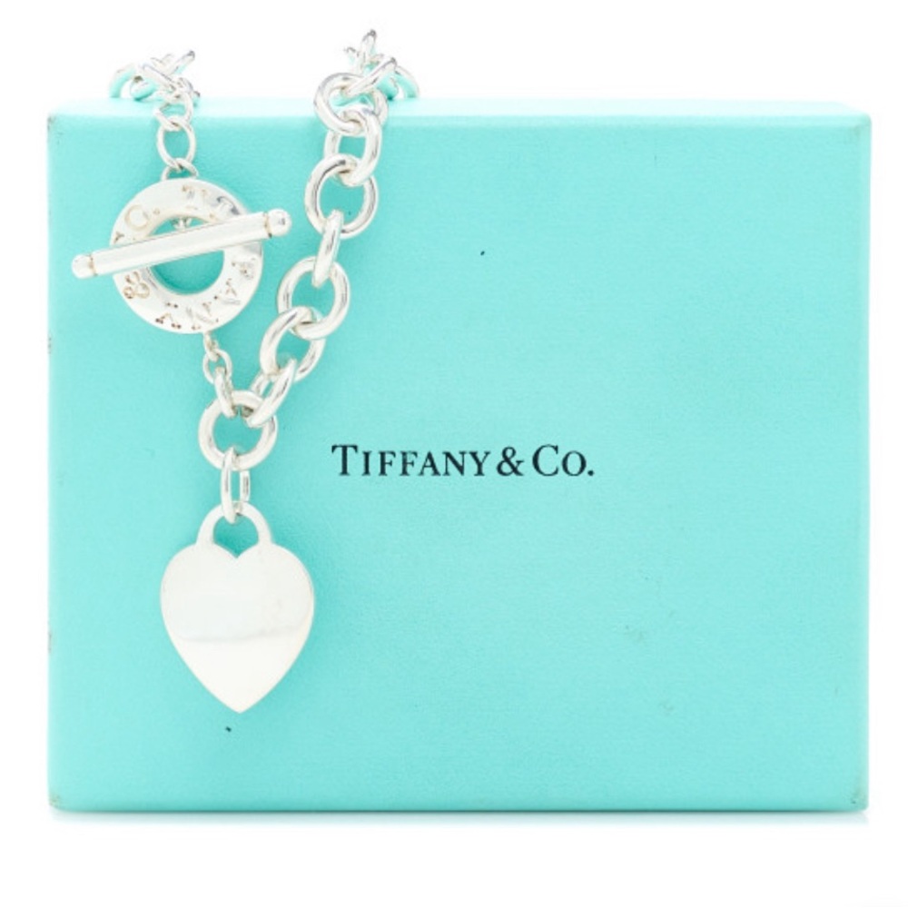 Authentic Tiffany and co Heart toggle necklace